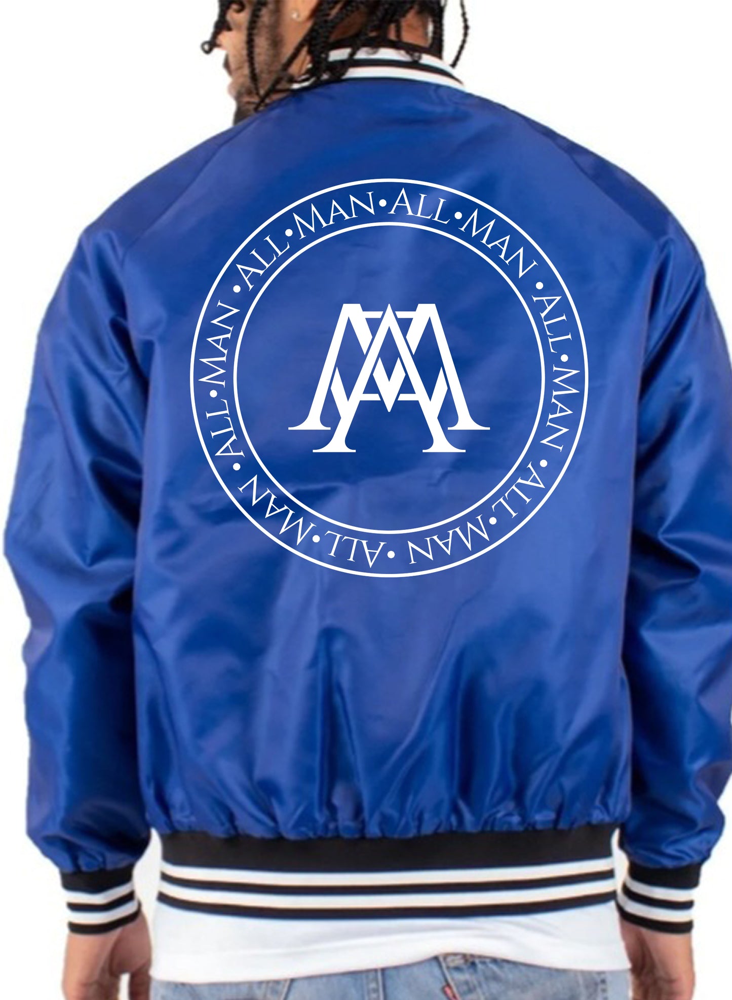 All Man Blue Bomber Jacket