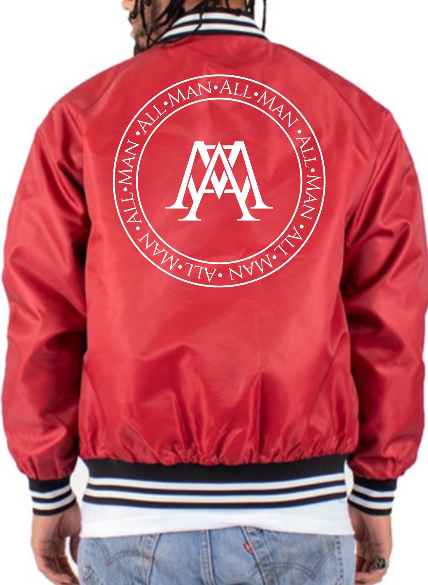 All Man Red Bomber jacket